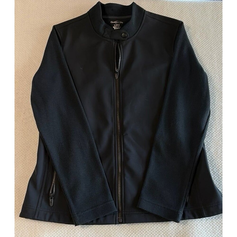 Chestnut Bay Women’s Large Black Soft Shell Zip Jacket Equestrian Riding Coat